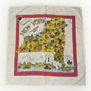 New York City Bandana Pocket Square White